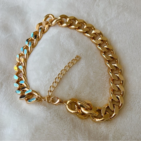 18k Gold plated 16” to 19” link chain necklace 🌟 gorgeous - Picture 6 of 6